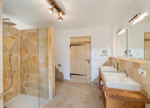 Badezimmer im Staller Ferienhof
