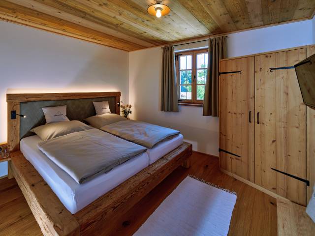 Schlafzimmer in der Ferienwohnung Himmelsgucker