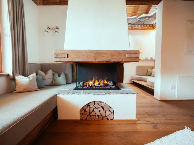 Kamin in der Ferienwohnung am Staller Ferienhof
