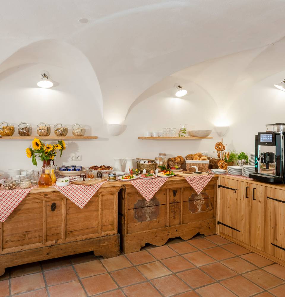Frühstücksbuffet im Staller Ferienhof