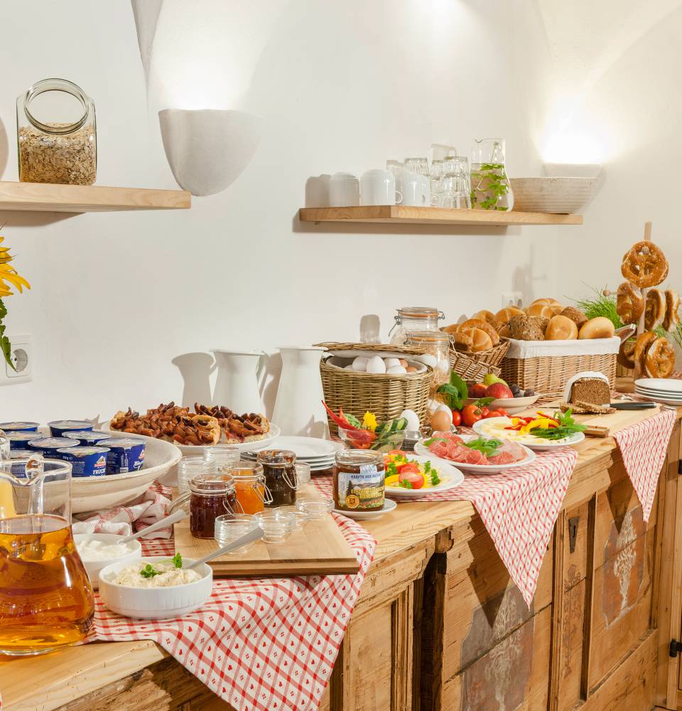 Frühstücksbuffet im Staller Ferienhof