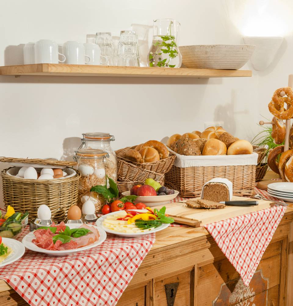 Frühstücksbuffet im Staller Ferienhof