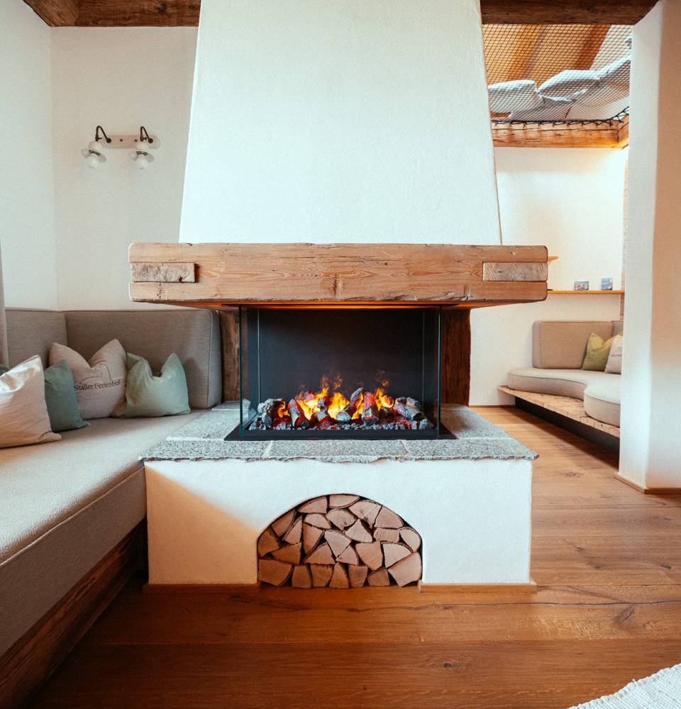 Kamin in der Ferienwohnung am Staller Ferienhof